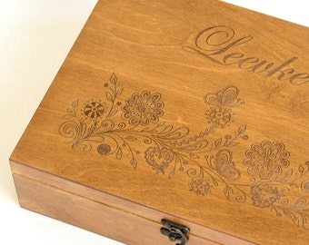 Engraved box, Personalized Jewellery Box, Memory box, Wooden Jewellery Box, Keepsake box, Custom Wooden Box, Storage box, Jewellery box