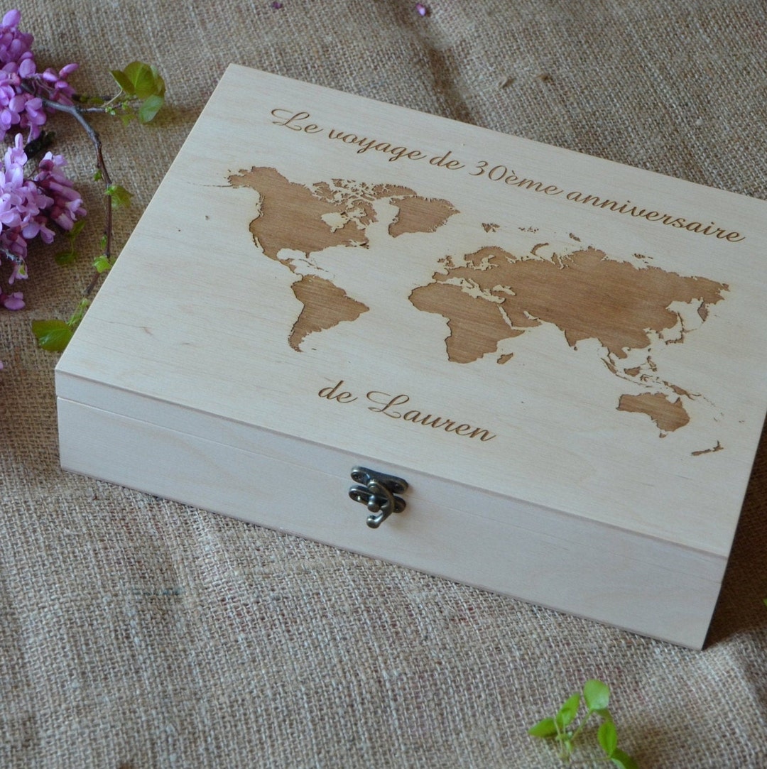Custom Keepsake Box Our Adventures Together Wedding Wood Box