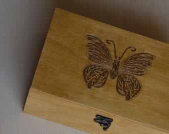 Butterfly Personalized Wooden Box, Gift For Women, Friend Gift, Boxes Wholesale, Custom Box, Keepsake Box, Memory Box Christmas Gift box