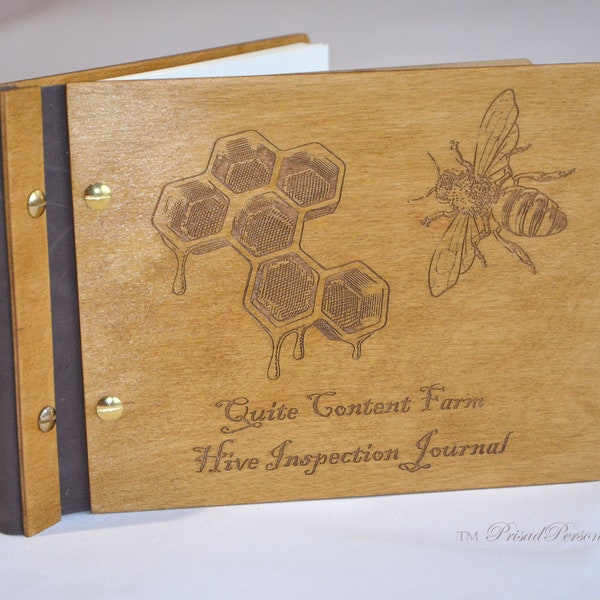 Personalized Beekeeping Recipe Book: Hardcover Bee Journal for Beekeepers