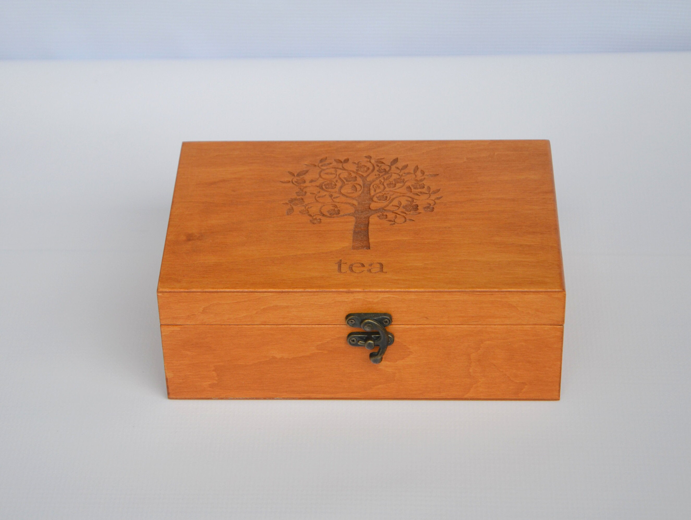 Custom Tea Box Engraved Tea Chest Personalised Tea Storage | Etsy
