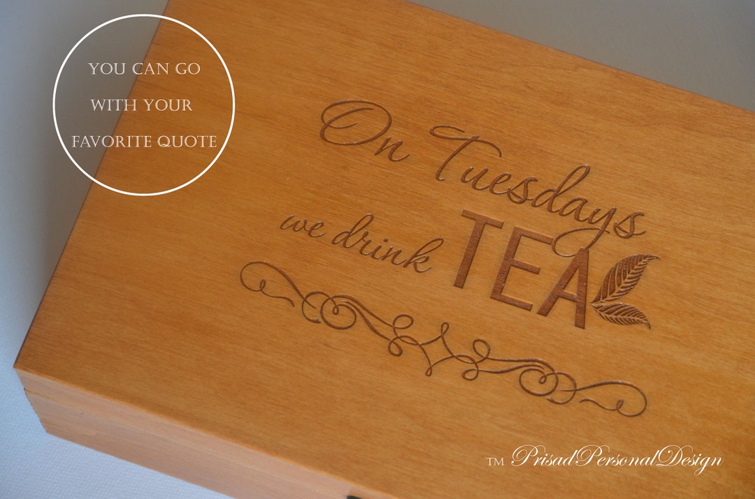 Custom Quote. Personalized Tea Box With a Favorite Expression. Tea Bag ...