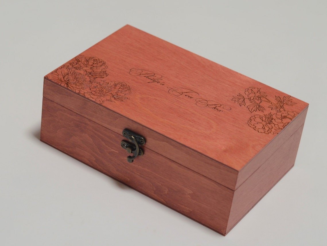 Customized Wood Tea BoxGifts For HerEngraved Tea Chest with Etsy