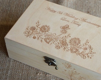 Keepsake box, Custom Wooden Boxes, Personalised jewelry box for girls, Memory box, Engraved box, Storage box, Personalized baby jewelry box