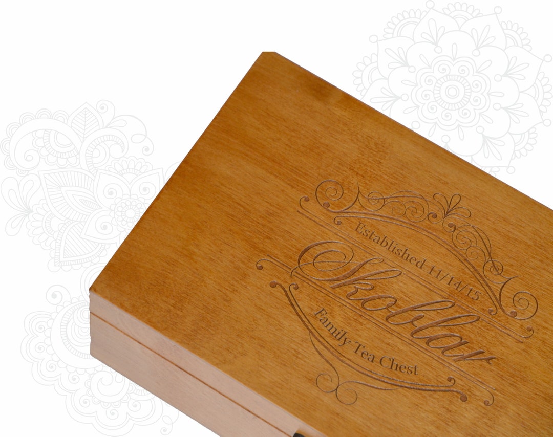 Custom Engraved Initial Wooden Box Wood Box Keepsake - Etsy
