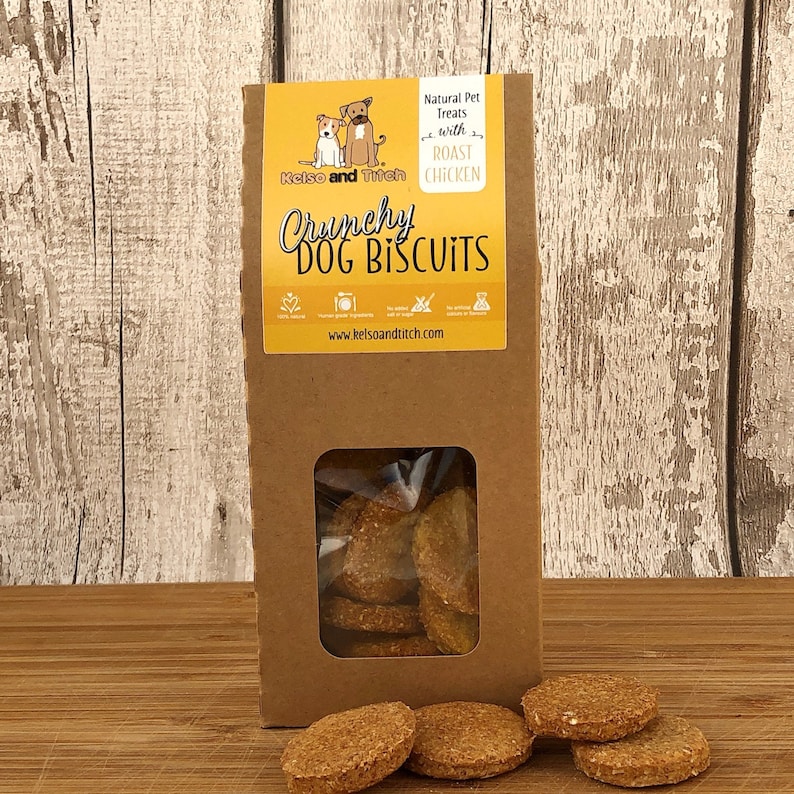 Natural Crunchy Dog Treats gift pet food animal chicken Etsy