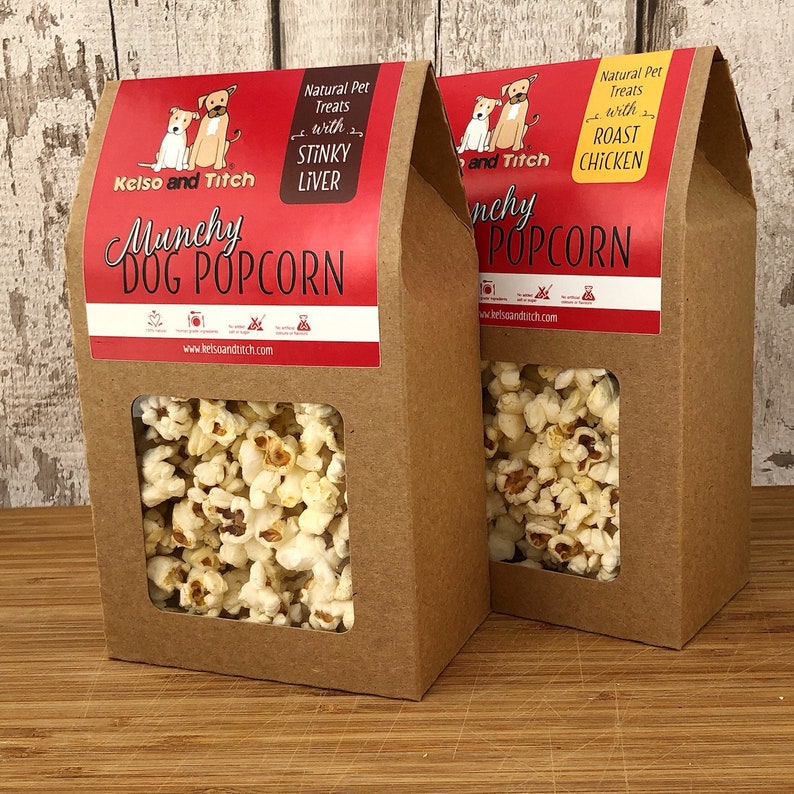 Dog popcorn popcorn for dogs popping corn cinema treats Etsy