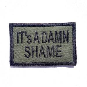 It’s a Damn Shame  - Patch - OCP - Hook and Loop Backing