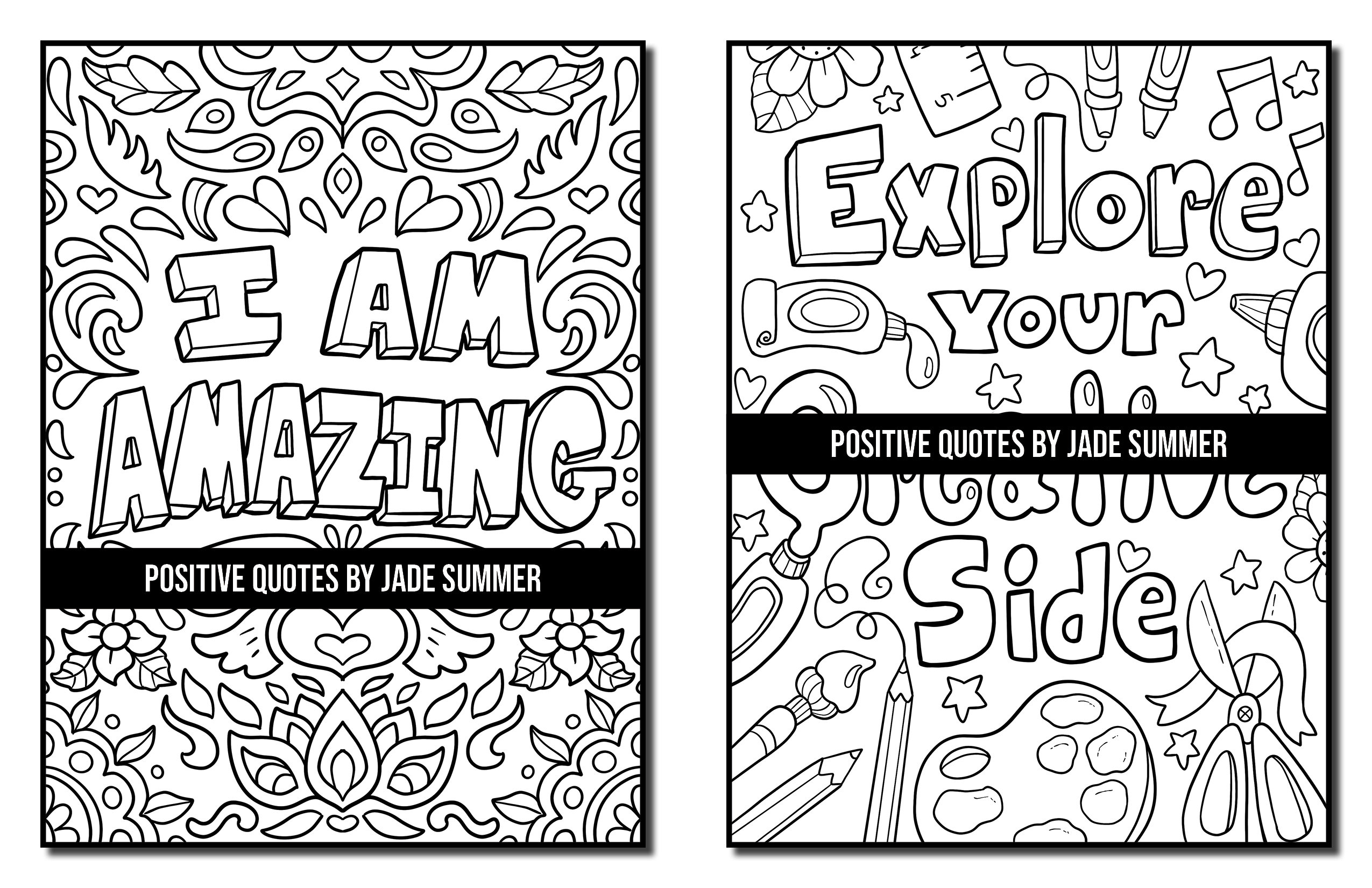 Positive Quote Coloring Books Kids Coloring Pages for Road Trip