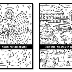 Coloring Pages: Christmas Coloring Book 2 Adult Coloring Book by Jade Summer 45 Digital Coloring Pages Printable PDF Download image 6