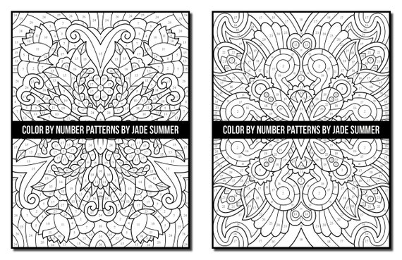 Printable Adult Color by Numbers Coloring Pages 8.5x11 Sheets Digital  Instant PDF Download -  Hong Kong