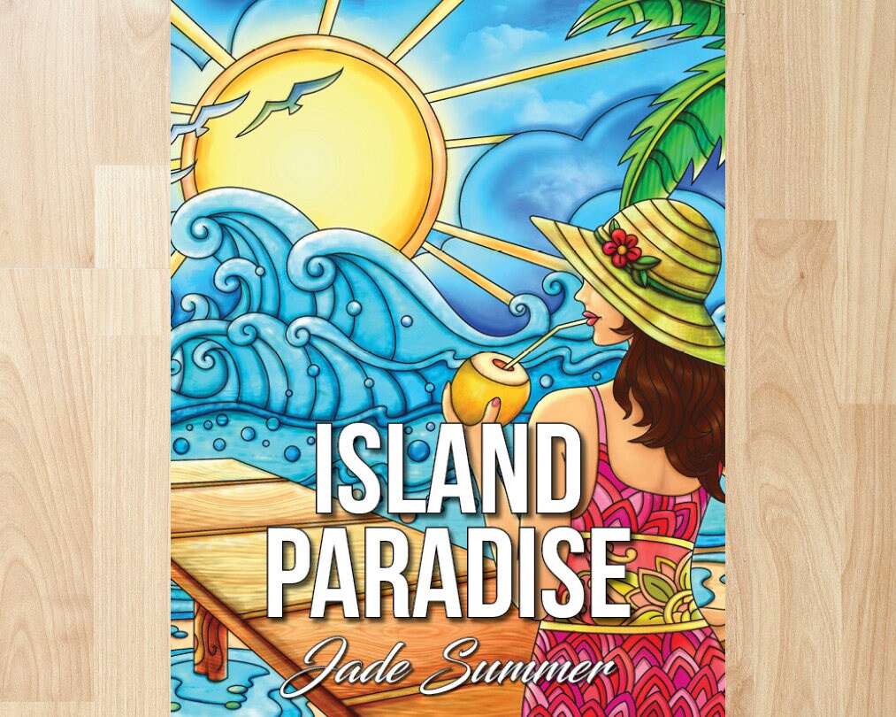 Download Island Paradise by Jade Summer Coloring Books Coloring | Etsy
