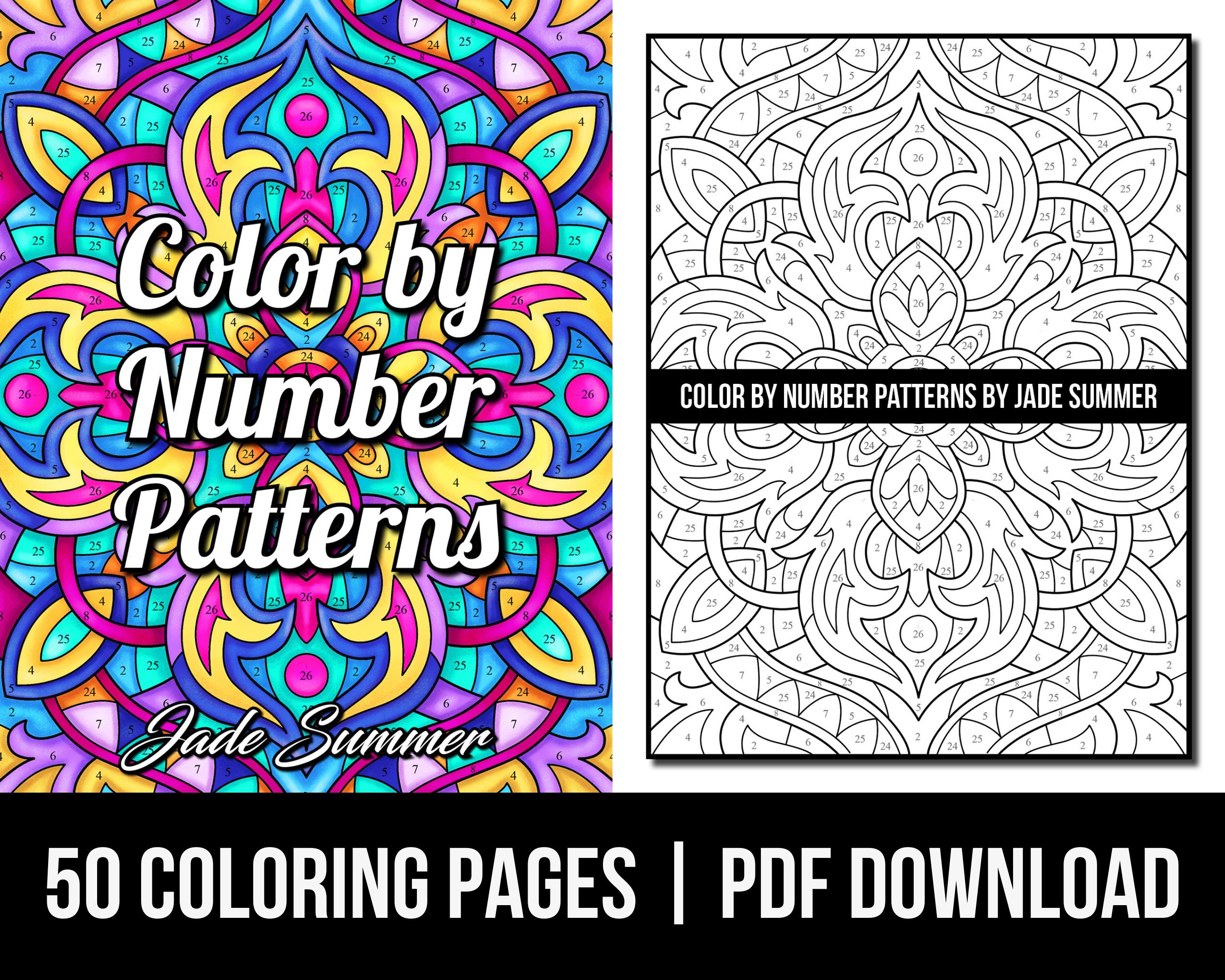 Adult Coloring Book With Color By Number or NOT - Mandalas Vol. 4