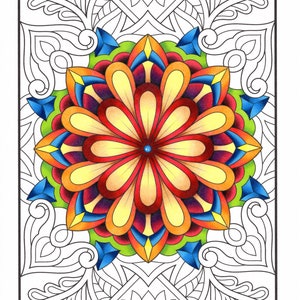 Mandala Coloring Pages: 100 Amazing Patterns Adult Coloring Book by Jade Summer 100 Digital Coloring Pages Printable, PDF Download image 4