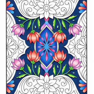 Mandala Coloring Pages: 100 Amazing Patterns Adult Coloring Book by Jade Summer 100 Digital Coloring Pages Printable, PDF Download image 5