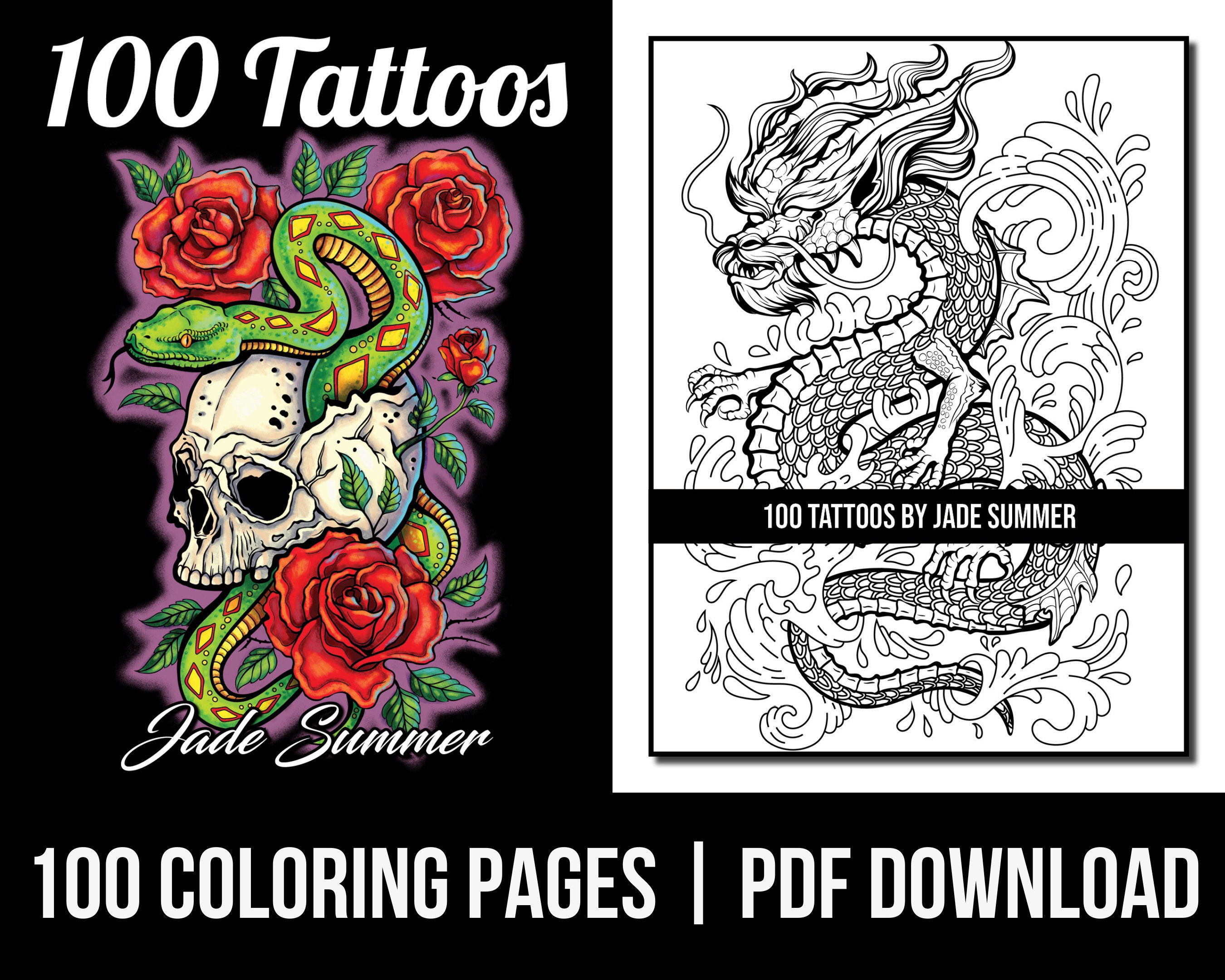 Tattoo Adults Coloring Book: An Adult Coloring Book with Awesome and  Relaxing Tattoo Designs for Men and Women Coloring Pages Vol-1 (Paperback)