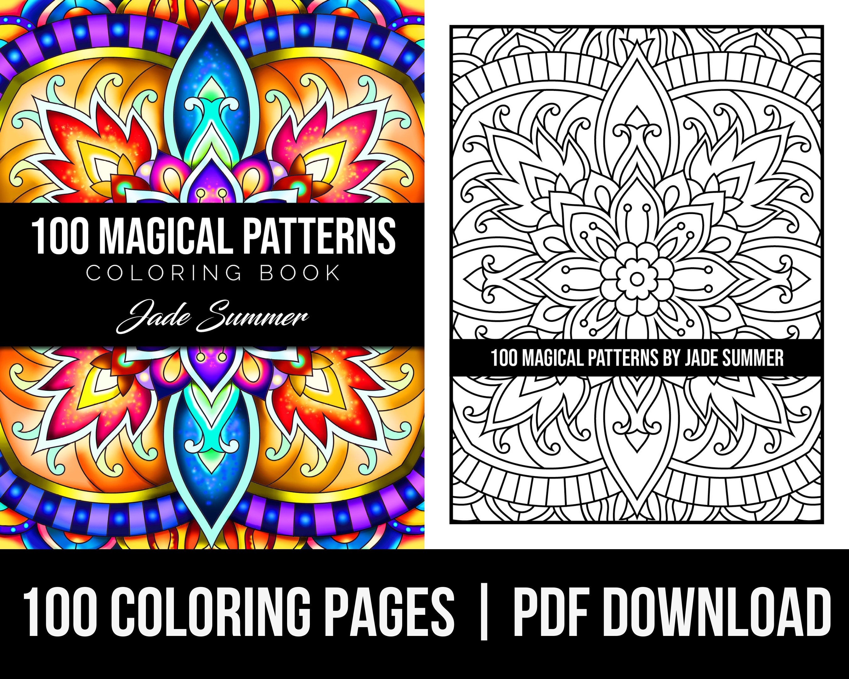 Adult Coloring Book, Mandala Moods, Printable Digital Download, 60 Coloring  Pages, Intricate 8.5 X 11 PDF 