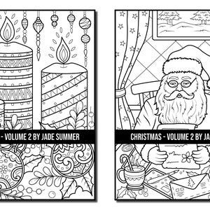 Coloring Pages: Christmas Coloring Book 2 Adult Coloring Book by Jade Summer 45 Digital Coloring Pages Printable PDF Download image 5