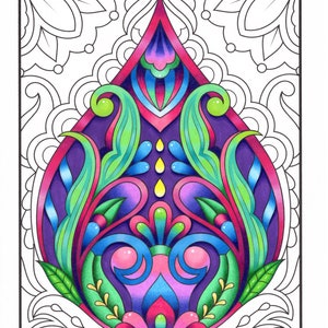 Mandala Coloring Pages: 100 Amazing Patterns Adult Coloring Book by Jade Summer 100 Digital Coloring Pages Printable, PDF Download image 3