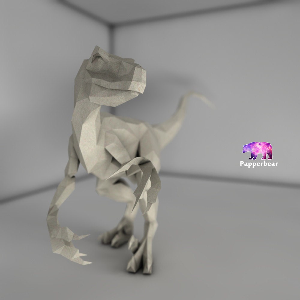 3d paper dinosaur template