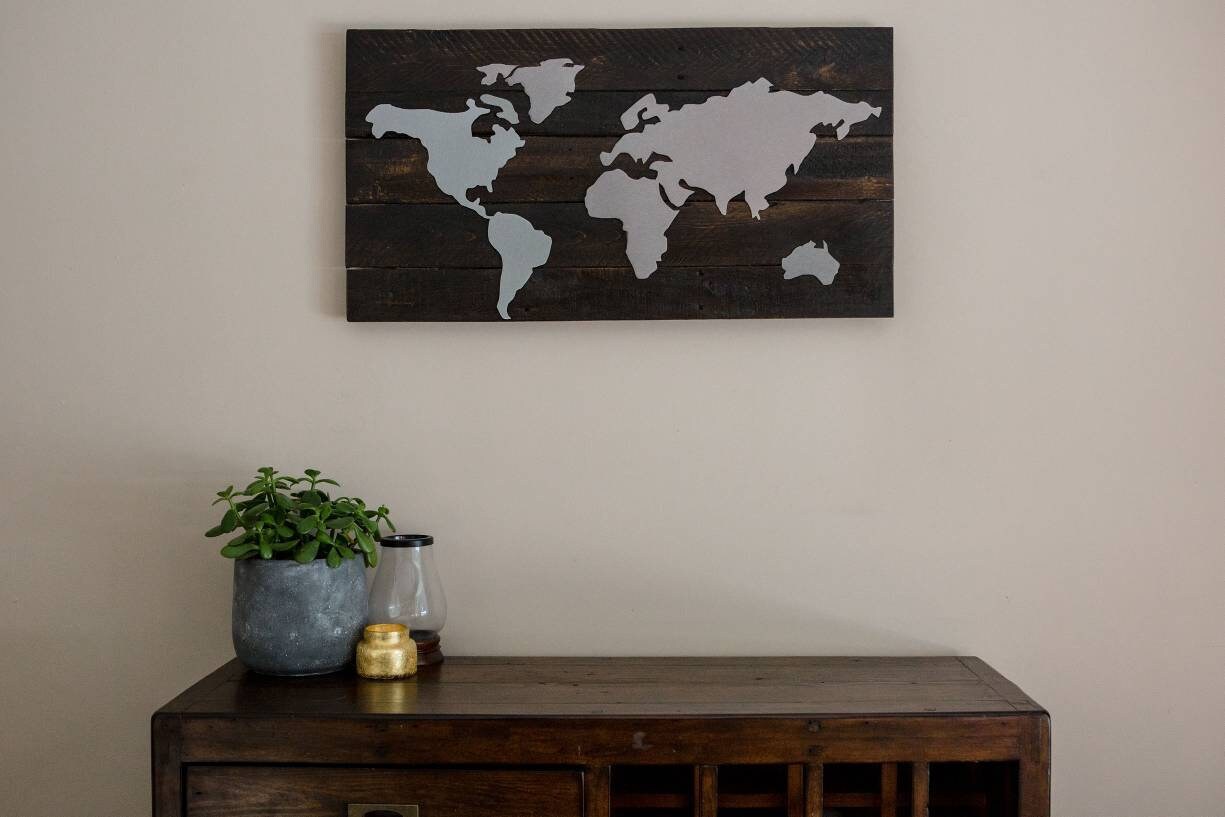 World Map Art Etsy