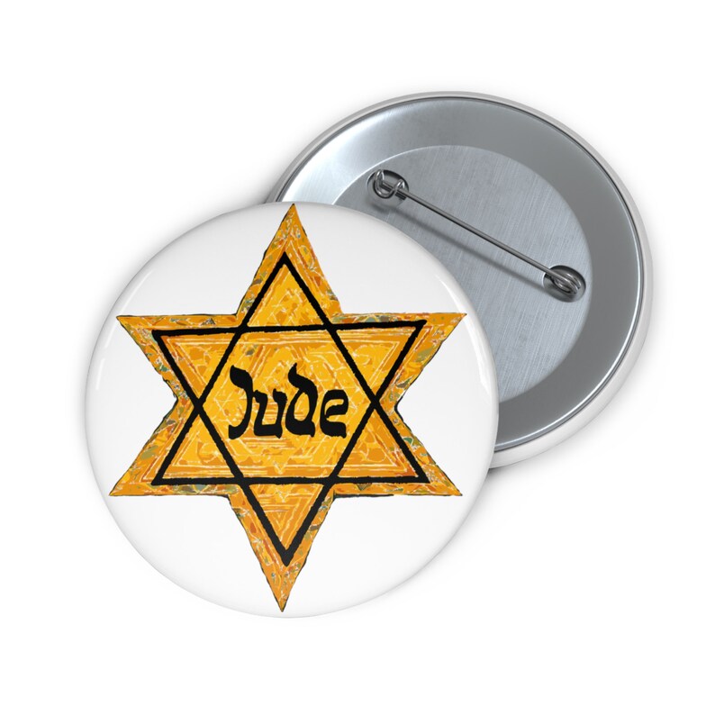 Holocaust Remembrance Day - We Remember! JUDE star. Small but fierce nation. JUDE Pin Buttons image 6