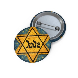 Holocaust Remembrance Day - We Remember! JUDE star. Small but fierce nation. - Pin Buttons image 5