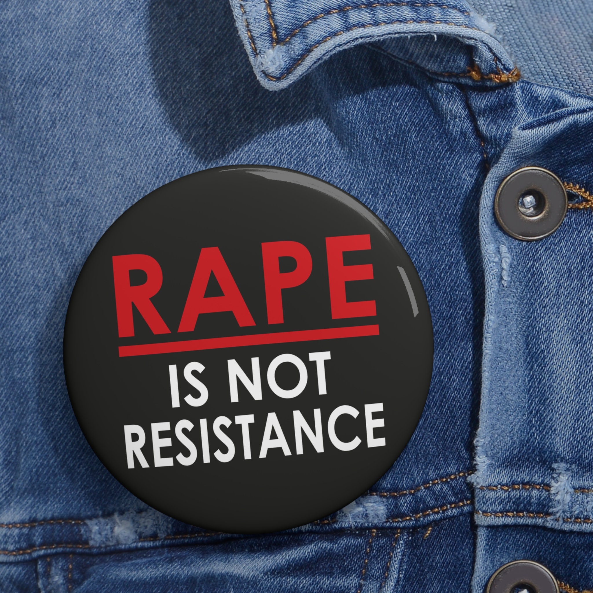 RAPE is NOT resistance!. ENOUGH!. Israel is Stronger Together. David Star Pin Buttons