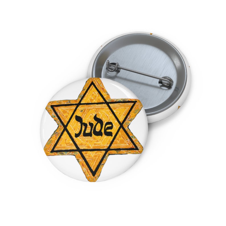Holocaust Remembrance Day - We Remember! JUDE star. Small but fierce nation. JUDE Pin Buttons image 5