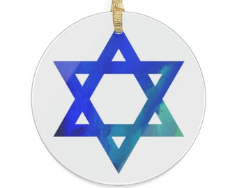 David Star Chanukah Acrylic Ornaments -  Lets celebrate the miracle of light