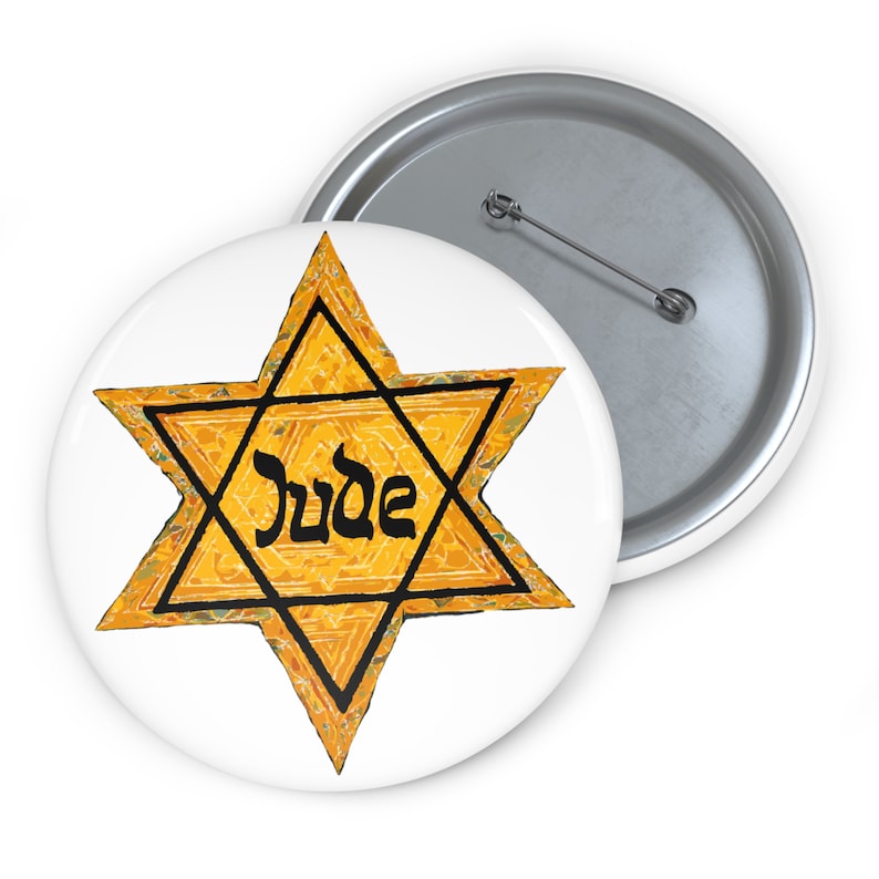 Holocaust Remembrance Day - We Remember! JUDE star. Small but fierce nation. JUDE Pin Buttons image 4