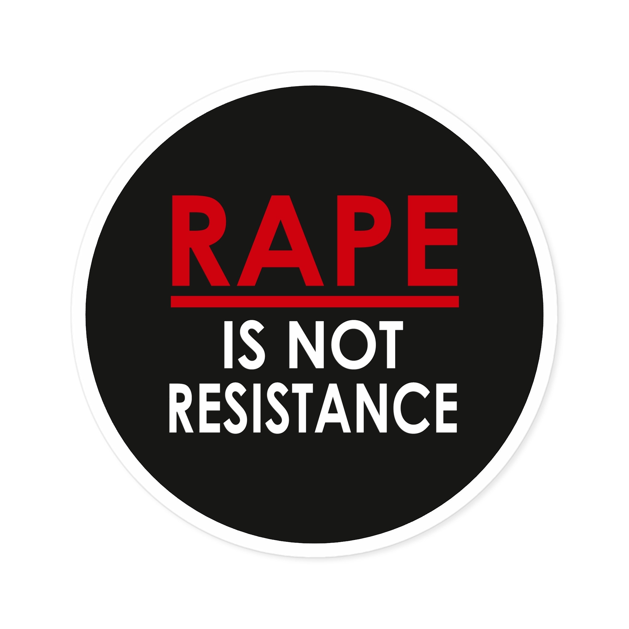 RAPE is Not Resistance! Support Israel Round Stickers, Indoor