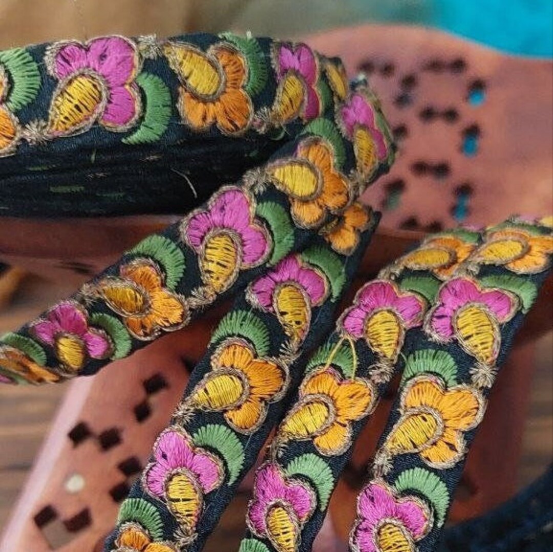 Nastro In Pizzo Floreale Nero - 4,6 Metri X 3 Cm - Per Matrimoni, Fai Da Te E Decorazioni - Foto 9