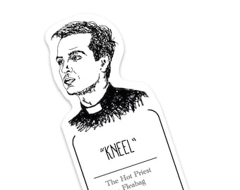 Hot Priest Kneel Poster Minimal Print Fan Art Card Comedy TV Show Gift FLEABAG