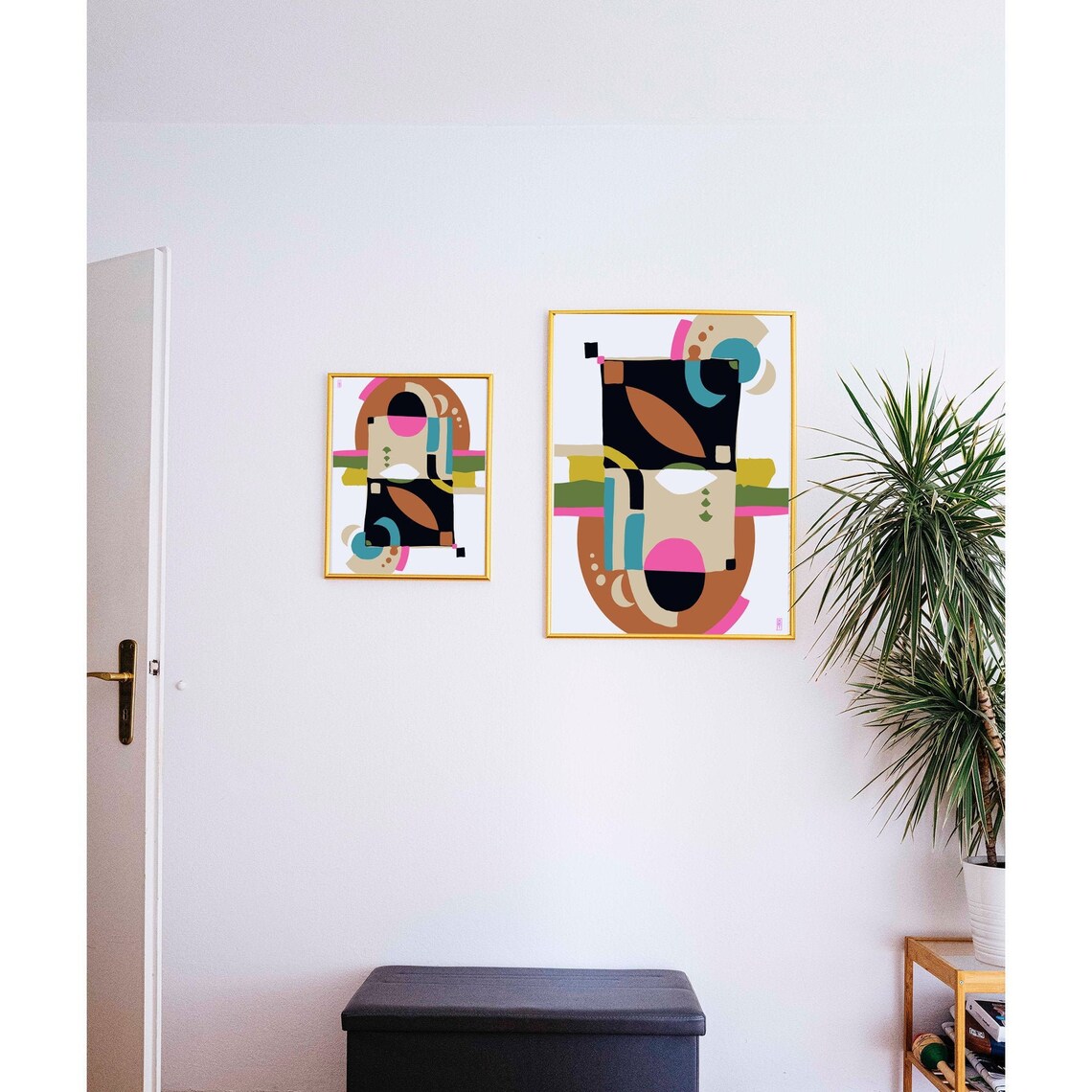 Groovy Abstract PRINTABLE Wall Art Funky Wall Decor Colorful Etsy