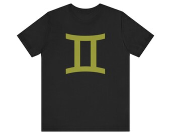 Sollux Captor T-Shirt | Homestuck Fan Apparel | Yellowish Gold Gemini Logo Tee  | Classic Webcomic Shirt