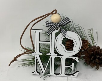 Wisconsin HOME Ornament: Laser Cut Wood Holiday Decoration