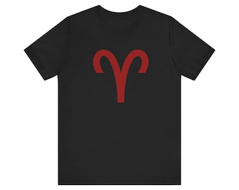 Aradia Megido T-Shirt | Homestuck Fan Apparel | Burgundy Aries  Astrology Logo