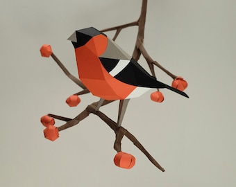 PYRRHULA PYRRHULA - paper bird