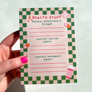 Health Stuff To Do List | Medical Planner Tracker, Health Planner, Chronic Illness Gift, Spoonie Resource, Daily Health Planner