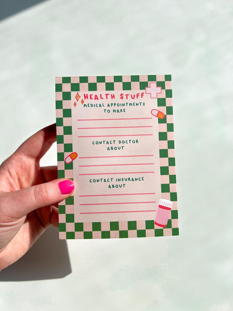 Health Stuff To Do List | Medical Planner Tracker, Health Planner, Chronic Illness Gift, Spoonie Resource, Daily Health Planner