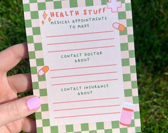 Health To-Do List Notepad: Medical Planner for Chronic Illness