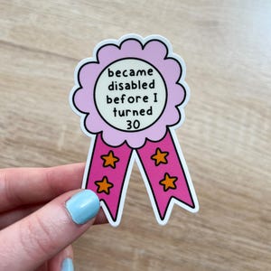 Vinylsticker uitgeschakeld voordat ik 30 werd | Sticker handicap, sticker chronische ziekte, handicap trots, Spoonie-sticker