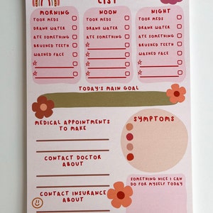 Disability To Do List Notepad | Daily Health Planner, Medical Planner, Medication Tracker, Chronic Illness Planner, Symptom Tracker image 5