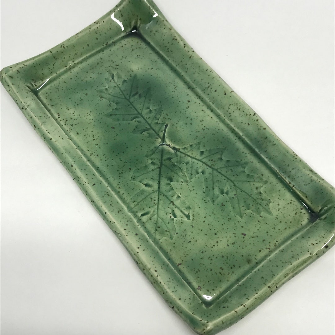 Small Ceramic Rectangular Plate Assorted Colors and Patterns butter