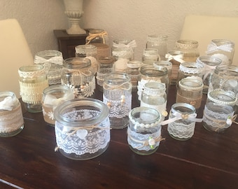 Vintage Dekoset mariage pièce 50 vases thé léger