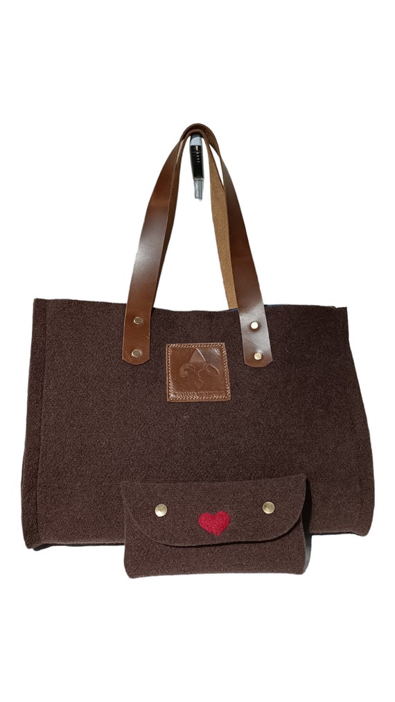 Felted wool bag "Chocolate"