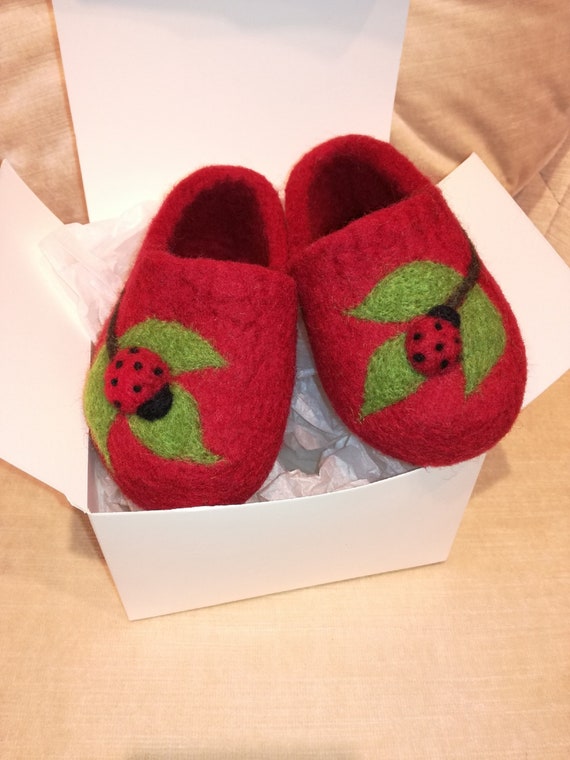 Felted Wool Baby Booties (3-8 Months)