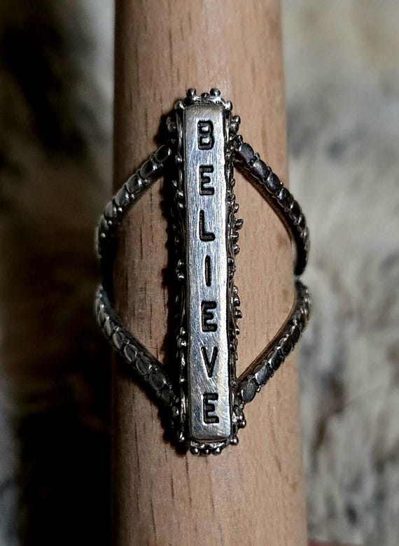 Sterling Silver 925 Sarda Believe Statement Ring Artisan Crafted Bali Sarda