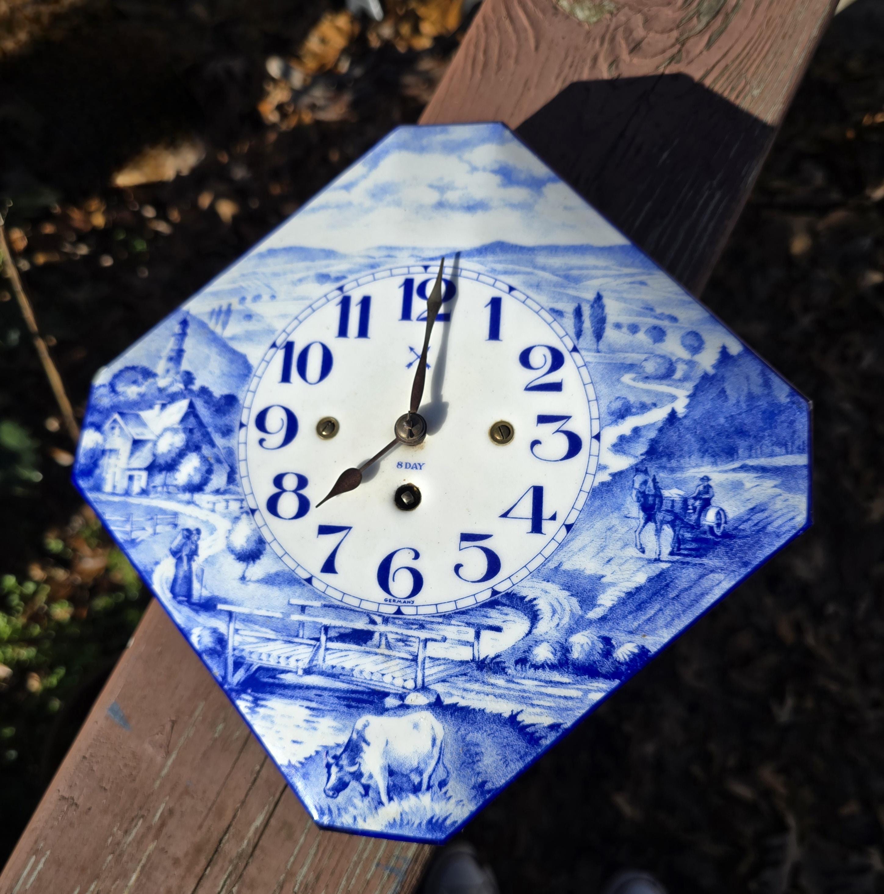 Vintage Delft Clock - Etsy